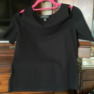 Black Ann Taylor Never worn Drop Short Sleeve Size Medium Shirt